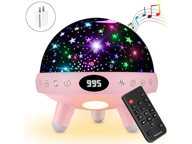 Night Light Mood Light,White Noise Machine with 20 Non-looping Soothing Natural Sounds,Night Light Lamp Star Light for Baby Kids Room Decroation,Timer for Good Sleep,Support Battery or USB Adapter 
