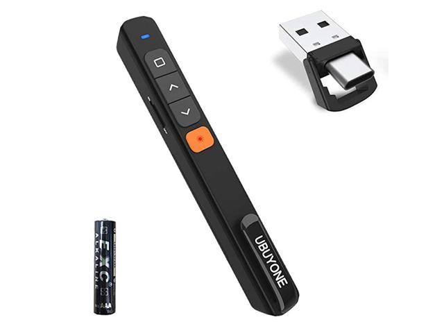 Laser Pointer Wireless Presenter Remote PPT Presentation Clicker with Hyperlink &Volume Remote Control Presentation Clicker Pointer Slide Advancer for Keynote/PPT/Mac/PC Battery Included 