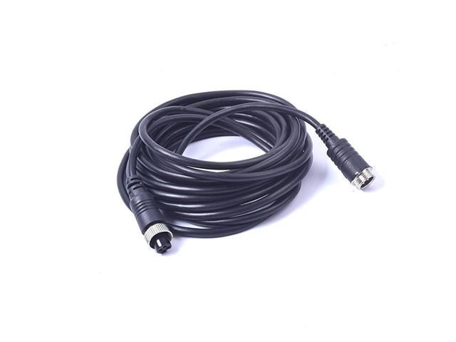 50FT Lapetus 50FT 15M Car Video 4-Pin Aviation Extension Cable for CCTV Rearview Camera Truck Trailer Camper Bus Motorhome Vehicle Backup Monitor System Waterproof Shockproof