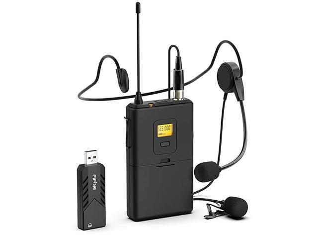 Wireless Mic Head-mounted Microphone with Receiver Transmitter Microphones 