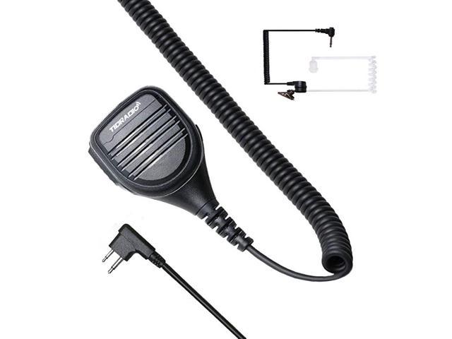 Microphone Speaker 2 Pin Mic Shoulder Compatible with Motorola BPR40 CP200 CP200D CP200XLS CP185 CP110 CLS1410 CLS1110 PR400 VL50 DTR650 RMU2040 RMU2080 RDU4100 with 3.5mm Earpiece 