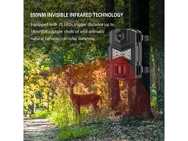 16MP HD 1080P Hunting Trail Camera Night Vision Motion Infrared Wildlife Camera 