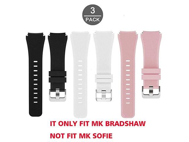 Levere Disco fortjener Classic Silicone Replacement Band for Michael Kors Bradshaw Smartwatch  Strap 3 PackPink+Black+White - Newegg.com