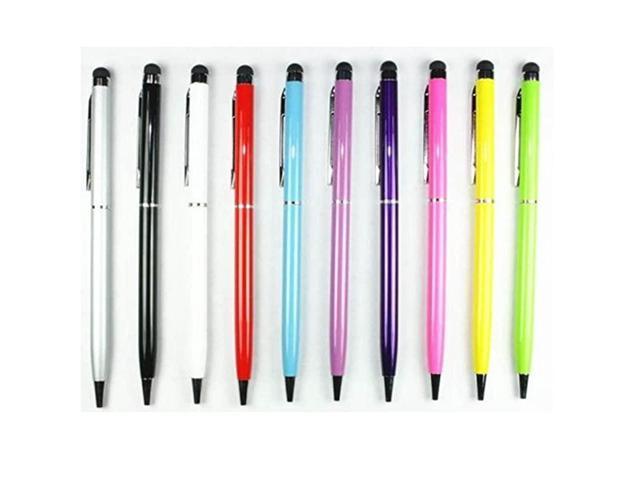 Stylus 10 Pcs 2in1 Universal Touch Screen Stylus + Ballpoint Pen for SmartphoneTablets iPad iPhone Samsung etc