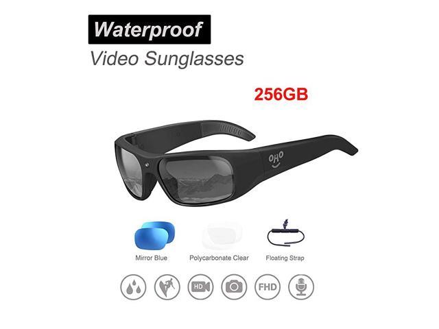 Live Streaming Videos & Photos from Glasses to Mobile Phone by App with Ultra Full HD Camera and Polarized UV400 Protection Sunglasses 256GB WiFi Video Sunglasses 