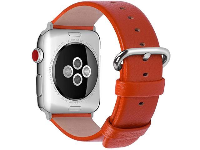 Compatible Apple Watch Band 42mm 44mm 40mm 38mm Calf Leather Compatible  iWatch Band/Strap Compatible Apple Watch SE \u0026 Series 6 Series 5 Series 4  Series 3 Series 2 Series 1, 44mm 42mm Orange - Newegg.com
