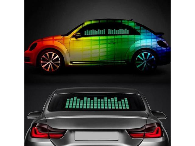 27.5in X 6.3in Green DIYAH Auto Sound Music Beat Activated Car Stickers Equalizer Glow LED Light Audio Voice Rhythm Lamp 70cm X 16cm 