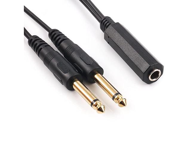 635mm 14 Inch Female To Two 635mm 14 Inch Male Ts Stereo Breakout Cable Y Splitter Adapter Cable 