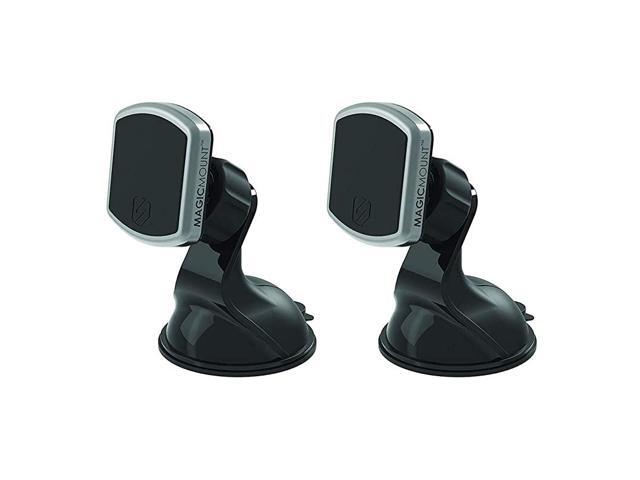 MPWD2PKUB Pro MagicMount Magnetic Suction Cup Mount Holder for Mobile Devices Black Pack of 2