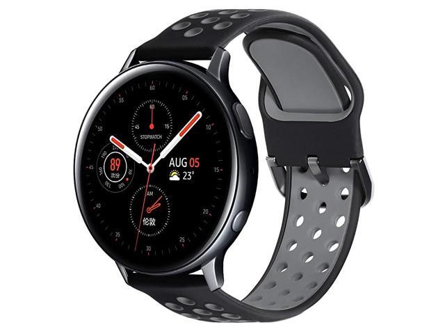 Compatible with Galaxy Watch 46mm Bands Galaxy Watch Band Soft Silicone Sport  Band with QuickRelease Pin Replacement for Samsung Galaxy Watch 3 45mm  Smart Watch BlackGray - Newegg.com