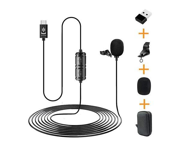 TypeC  Lavalier MicrophoneProfessional Omnidirectional Mic for iPhoneAndroidsCameras and LaptopNo Battery RequiredPerfect Camera Microphone for Recording YouTubeVideoVlogging