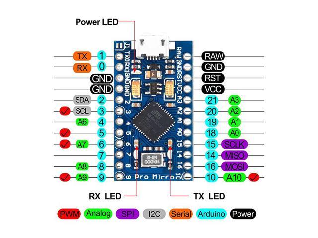 Arduino pro micro схема