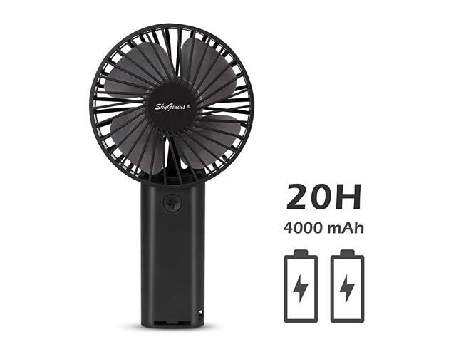Handheld Fan, 4000mAh Rechargeable Battery/ USB Operated Mini Cooling Fan for Home Office Outdoors Travel…