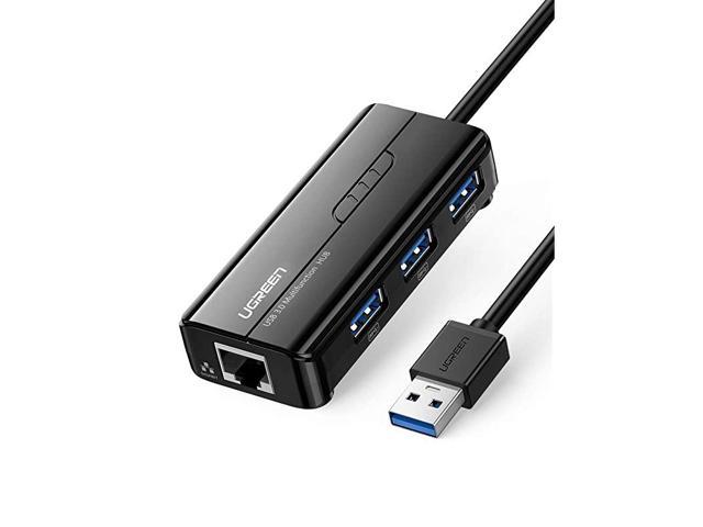 USB 30 Hub Ethernet Adapter 101001000 Gigabit Network Converter with USB 30 Hub 3 Ports Compatible for Nintendo Switch Windows Surface Pro MacBook AirRetina iMac Pro Chromebook PC