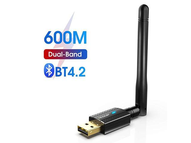 USB Bluetooth WiFi Adapter AC 600Mbps for PC Wireless WiFi Dongle Dual Band 24G58G with Antenna Support Windows 10817 XPVistaMac OS