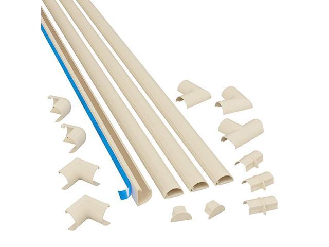 Beige Medium Cord Cover Kit 13ft Selfadhesive Wire Hider Cable Raceway To Hide Wires On Wall Management 4 X 39in Lengths And Accessories Newegg Com - Wall Wire Hider Cable Raceway