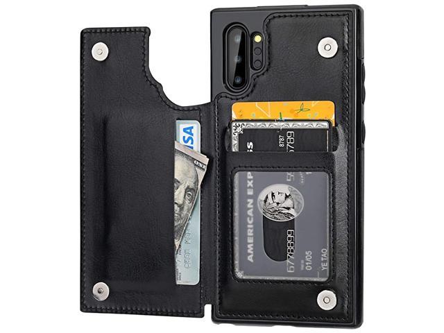 Samsung Galaxy Note10 Flip Case Cover for Samsung Galaxy Note10 Leather Kickstand Premium Business Wallet case Card Holders with Free Waterproof-Bag 