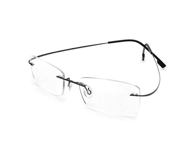 Titanium Computer Glasses Reading Eyeglasses Frameless Readers Blue Light Filter 