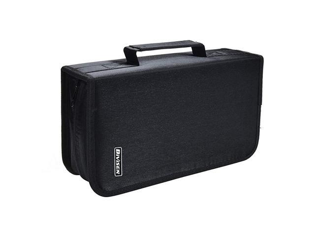 Blank Cds 128-Capacity CD/DVD Storage Case - Slim Organizer With