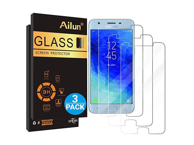 Screen Protector for Galaxy J3 2018 3Pack Tempered Glass for Samsung Galaxy J3 star 2018 SM J337 Amp Prime 3 2018 Galaxy J3 V 2018 Galaxy J3 Aura 2018 Galaxy Sol 3 2018 Case Friendly