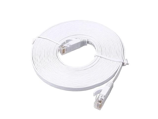 PVC Jacket 32AWG Bare Copper Conductor White 100ft with Cable Clips Cat6 Cable-Flat Ethernet Cable Cat 6 Patch Cord 100ft White PVC Jacket 32AWG Bare Copper Conductor White 100ft with Cable Clips Cat6 Cable-Flat Ethernet Cable Cat 6 Patch Cord 100ft White