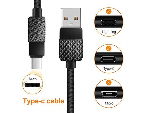 USB Type C Cable 5M/16FT Fast Charging USB C Cable Long USB C to USB A Charger Cord Nylon Braided Compatible with Samsung Galaxy S10 S9 Note 9 8 S8 Plus,LG,Google Pixel and Other USB-C Devices