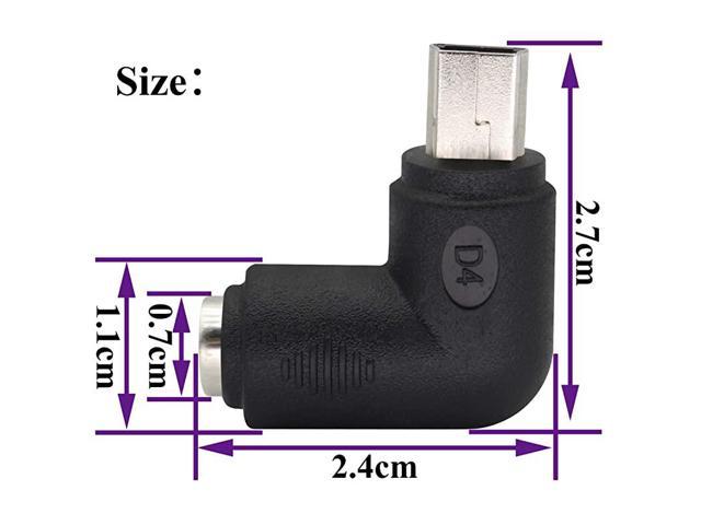 90 Degree Usb Mini Dc Power Adapter Right Angle Mini Usb Male To Dc 55x21mm Barrel Power 0716