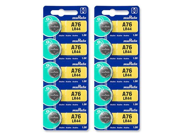Lr44 Battery 1 55v Alkaline Button Cell Replaces Sony Lr44 10 Batteries Newegg Com