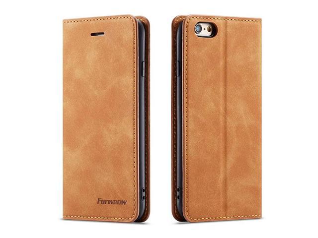 Case For Iphone 7 Iphone 8 Iphone Se Premium Pu Leather Cover Tpu Bumper With Card Holder Kickstand Hidden Magnetic Adsorption Flip Wallet Case Cover For Iphone 7 8 Se Brown Newegg Com