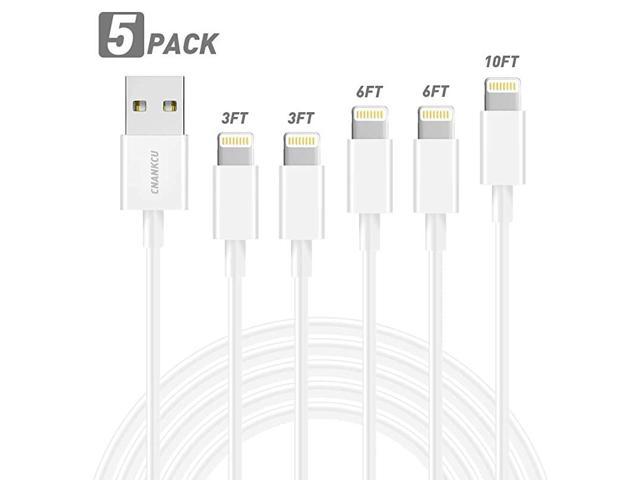 Charging & Syncing Cord Infinite Power iPhone Charger MFI Certified Lightning Cable Set for Apple iPhone Xs/Xs Max/XR/X/8/8 Plus/7/7 Plus/6S/6S Plus/Air/Mini/iPod Touch/Case 3 Pack 6FT USB Cable 