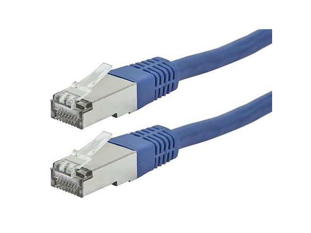 111297 Cat6A Ethernet Patch Cable 25 feet Blue | Zeroboot RJ45 Stranded  550Mhz STP Pure Bare Copper Wire 10G 26AWG Entegrade Series