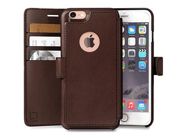 Lift Moet Garantie iPhone 6S Wallet case iPhone 6 Wallet Case Durable and Slim Lightweight  with Classic Design UltraStrong Magnetic Closure Faux Leather Dark Brown  for Apple iPhone 6s6 - Newegg.com