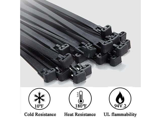 Zip Ties 500 Pcs Nylon Cable with Self Locking UV Resistant Heavy Duty