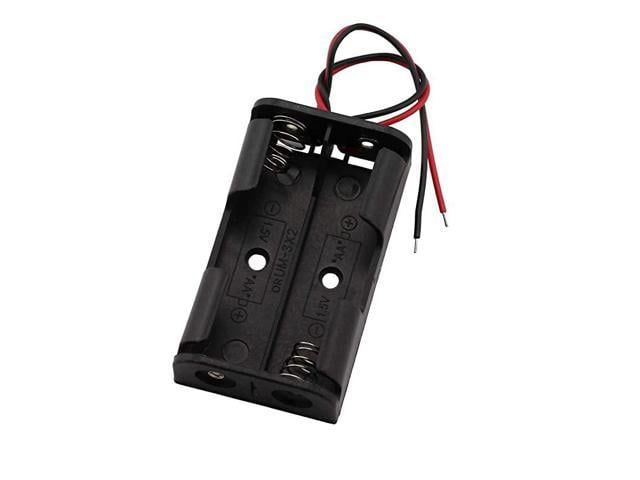 6 Pieces 1 Slot X 15v Aaa Battery Case Holder Battery Spring Clip Storage Box With 6 Inches Wire 8581