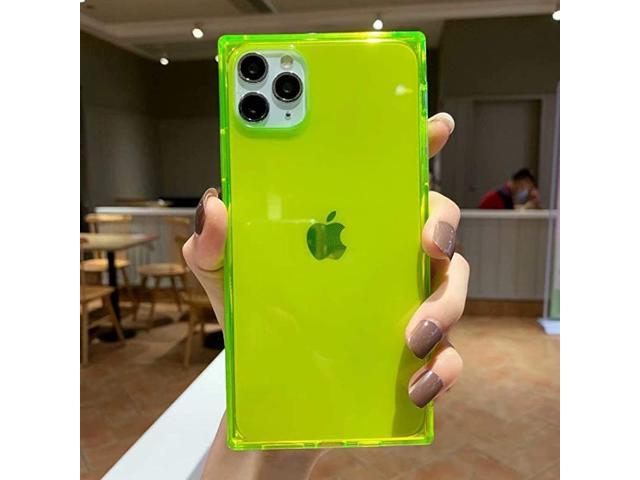 Clear Case For Iphone 11 Pro Max Square Iphone 11 Pro Max Cases Reinforced Corners Cushion Slim Shock Absorption Tpu Silicone Cover For Iphone 11 Pro Max 6 5 Inch Fluorescent Green Newegg Com