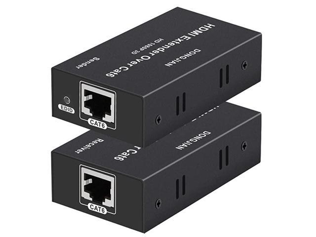 NEW HDMI/DVI Balun 196ft/60m Extender over Cat 5e/6 Ethernet Converter 1080p 