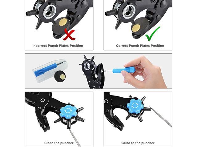 Newegg Delivery-Revolving Punch Plier Kit, Leather Hole Punch Set for  Belts, Watch Bands, Straps, Dog Collars, Saddles, Shoes, Fabric, Heavy Duty  Rotary Puncher, Multi Hole Sizes Make 