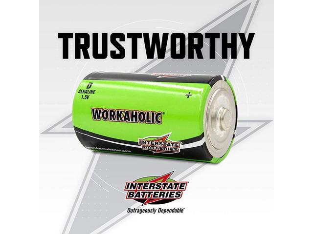 Workaholic Interstate Batteries D All-Purpose Alkaline Battery 12 Pack DRY0085 