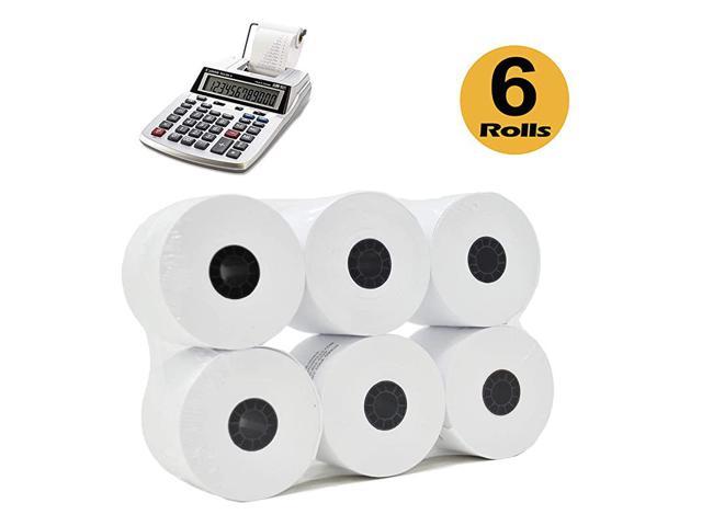2 1/4 x 150 ft White One Ply Cash Register/Add Roll Adding Machine/Calculator Roll 10 key tape paper roll 48/Pack Paper Rolls 48 Rolls