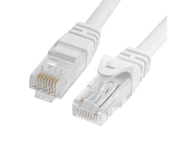Router 10Gbps LAN Network Patch Cord for Gaming Supports Cat6 / Cat5e / Cat5 Standards Modem White Cat 6 Ethernet Cable 100ft,RJ45 Computer Networking Cord 
