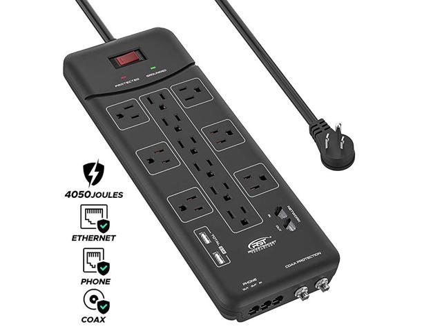 KPSTEK Multi Outlets Power Strip with USB Ports Surge Protector Charging Station 
