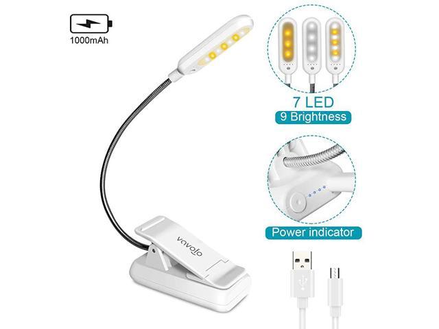 Kids Book Worms Book Book Light Portable Clip Light LED Reading Light USB Rechargeable Reading Lamp 3 Level Brightness Eye-Care Bookmark Light for Kindle 