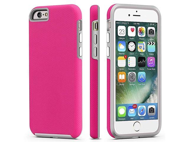 Compatible With Iphone 6 6s Case Dual Guard Protective Shockabsorbing Scratchresistant Rugged Drop Protection Cover Designed For Iphone 6 6s Pink Newegg Com