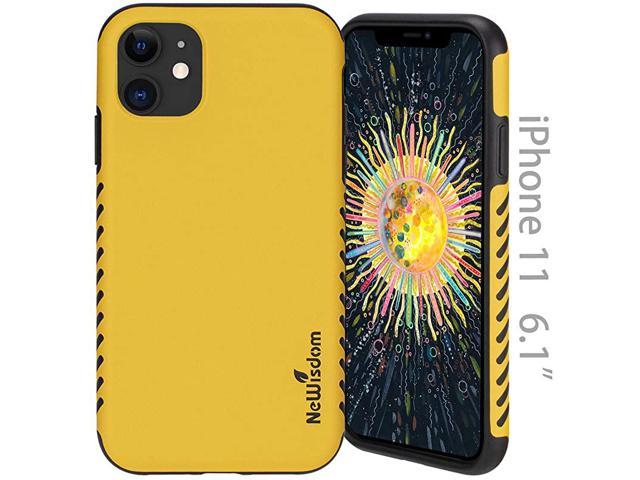 iPhone 11 Case Mens 61 inch iPhone 11 Drop Resistant case Compatible for iPhone xr Case Silicone Leather Grain Soft Shockproof Drop Protection with TPU Bumper Light Case Yellow