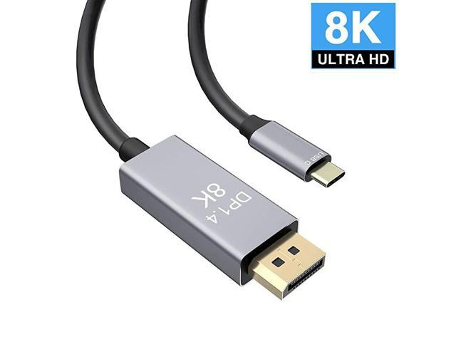 USBC to DisplayPort 8K Cable 7680x4320 8K30Hz 4K144Hz HDTV Adapter 2m for New MacBook 2019 2020 Dell XPS 3M