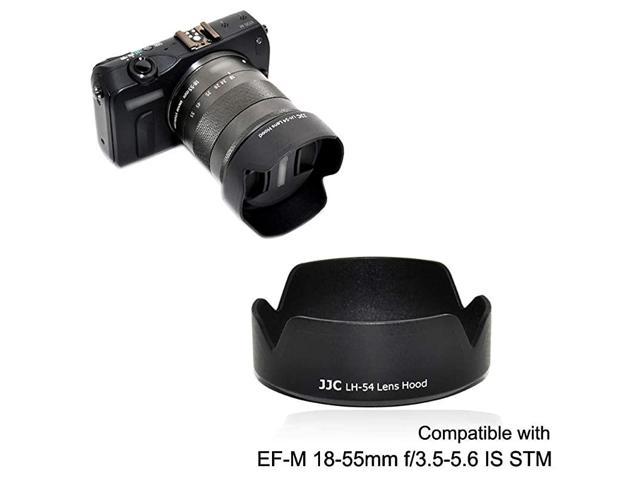 JJC LH-54 Lens Hood For Canon EF-M 18-55mm F3.5-5.6 IS STM Replaces EW-54 Black