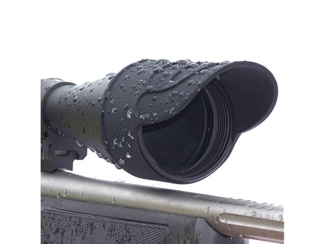 Silicone Rubber Rifle Scope Binocular Cover Rain Cap Tactical Flip Up Protector 