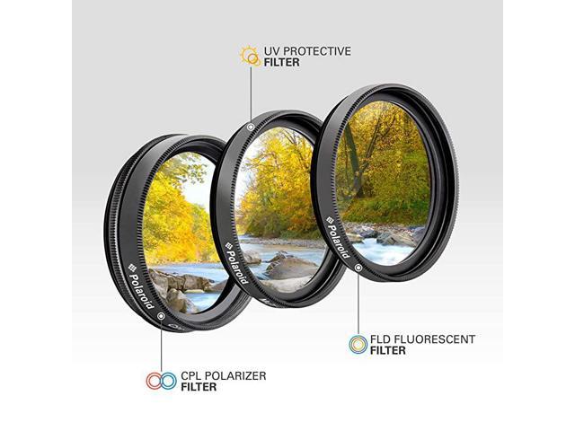 Contrast & Reflection Control CPL Compatible w/ All Popular Camera Lens Models Polaroid Optics 46mm Multi-Coated Circular Polarizer Filter For ‘On Location’ Color Saturation 
