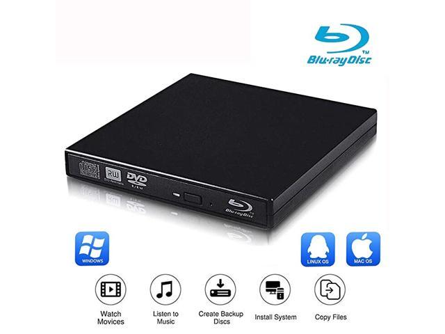 External Blu Ray Drive Dvd Player Driveusb Disc Burner Reader Slim Cd Dvd Rw Rom Writer For Pc Mac Windows 7 8 10 Xp Linxus Black Newegg Com