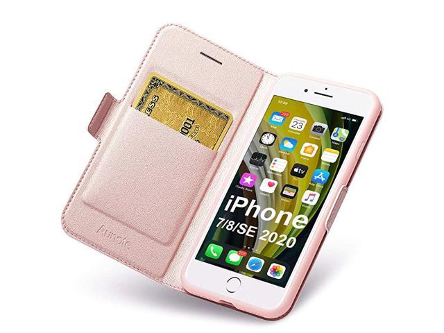Iphone Se2 Case Iphone 7 Case Wallet Iphone 8 Leather Case Iphone 7 Flip Case Iphone 8 Folio Case Iphone8 Case Card Holder Iphone7 Phone Cases Apple 4 7 Protective Full Cover Rose Gold Newegg Com